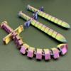 ZGHQHCDRH 3D Printed Transforming Toy Sword, Multi-Color, Articulated Design view 3