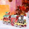 DIY Puzzle Santas Gift Train Set TrainClassic Christmas Cecor,Holiday Party Centerpieces, Deliver Holiday Cheer in Style (Classic Model B) view 2