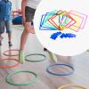 10 Pieces Hopscotch Game Set, Portable Backyard Exercise Agility Ladder for Kids Fitness Party Teens Outdoor Garden Play- Square view 3