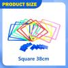 10 Pieces Hopscotch Game Set, Portable Backyard Exercise Agility Ladder for Kids Fitness Party Teens Outdoor Garden Play- Square view 4