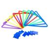 10 Pieces Hopscotch Game Set, Portable Backyard Exercise Agility Ladder for Kids Fitness Party Teens Outdoor Garden Play- Triangle view 1