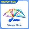 10 Pieces Hopscotch Game Set, Portable Backyard Exercise Agility Ladder for Kids Fitness Party Teens Outdoor Garden Play- Triangle view 2