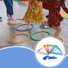 10 Pieces Hopscotch Game Set, Portable Backyard Exercise Agility Ladder for Kids Fitness Party Teens Outdoor Garden Play- Triangle view 3