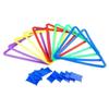 10 Pieces Hopscotch Game Set, Portable Backyard Exercise Agility Ladder for Kids Fitness Party Teens Outdoor Garden Play- Triangle view 4