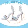 1:4 Doll Shoes Women's High Heeled Sandals, Trendy Fashion Mini Doll Costume for Female Action Figure- White view 2