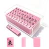 American Mahjong Tiles Set,166 Tiles Game with Acrylic Storage Case,Mahjong Game Set for Adults & Beginners for Game Nights & Easy Storage, Pink view 1