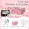 American Mahjong Tiles Set,166 Tiles Game with Acrylic Storage Case,Mahjong Game Set for Adults & Beginners for Game Nights & Easy Storage, Pink view 3