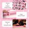 American Mahjong Tiles Set,166 Tiles Game with Acrylic Storage Case,Mahjong Game Set for Adults & Beginners for Game Nights & Easy Storage, Pink view 4
