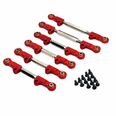Parts For MJX 7303 1/7 Metal P73200 P73240 Eplacement Adjustment Rod Remote Control Car Upgrades Parts(Red)
