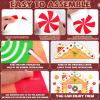 21 PCS Merry Christmas Gingerbread House Door Cover Large Christmas Gingerbread Man Party Covers Banner Ornament Xmas Party Porch Banners Sign Set for Xmas Photo Booth Props Wall Window Stickers Decor view 4