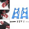 2 Pieces RC Car Rear Lower Swing Arm Replacement Spare Parts Assembly Upgrade Part for 7303 P73250 1/7 RC Car Vehicle Crawler- Blue view 3