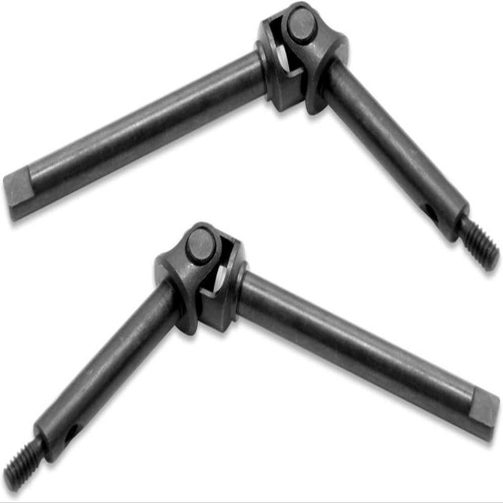 2Pcs Steel Front Axle Drive Shaft SCX24 Compatible with 1 24 Scale RC Crawler Models Like C10 Deadbolt 4mm Extended and Regular Length Options(Regular)