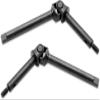 2Pcs Steel Front Axle Drive Shaft SCX24 Compatible with 1 24 Scale RC Crawler Models Like C10 Deadbolt 4mm Extended and Regular Length Options(Regular) view 1