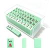 American Mahjong Tiles Set,166 Tiles Game with Acrylic Storage Case,Mahjong Game Set for Adults & Beginners for Game Nights & Easy Storage, Green view 1