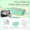 American Mahjong Tiles Set,166 Tiles Game with Acrylic Storage Case,Mahjong Game Set for Adults & Beginners for Game Nights & Easy Storage, Green view 3