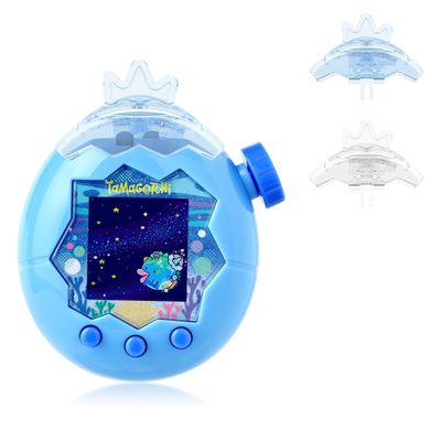 SGHLDE 2-Pack for Tamagotchi Paradise Replacement Lid, 3D Cute Kawaii Clear Hard Lid for Tama Paradise Accessories, DIY, Modification and Repair (Crown)