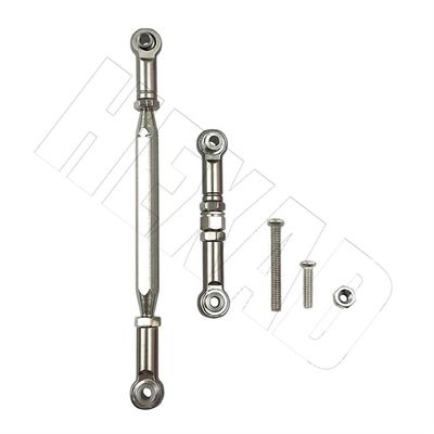 Metal Adjustable Steering Linkage Servo Link Pull Rod Turnbuckle Compatible With MN 99S MN 90 FJ 45 1 12 Scale RC Car Crawler Set Universal Fit For Remote Control Vehicles(SILVER)