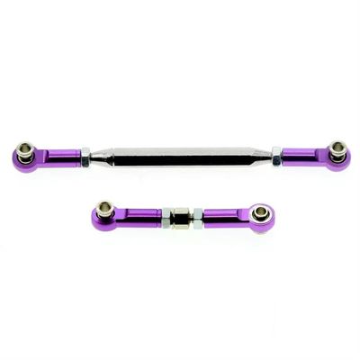 Metal Adjustable Steering Linkage Servo Link Pull Rod Turnbuckle Compatible With MN 99S MN 90 FJ 45 1 12 Scale RC Car Crawler Set Universal Fit For Remote Control Vehicles(PURPLE)