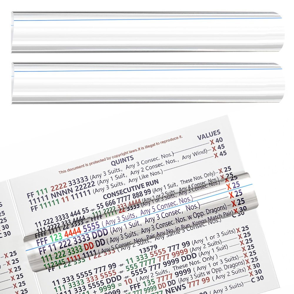 2 Pack Mahjong Line Finder,Mahjong Line Reader for NMJL Card with Guiding Line,Practical Gift for Mahjong Players,Mahjong Essential Accessories Set