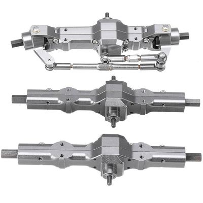 1 Set ODIES-1 Upgrade Front Rear Bridge Axle Parts Compatible with RC Cars with 1 Set Shock Wheel Hub Rim Accessories Compatible with Various 1 10 Scale Models