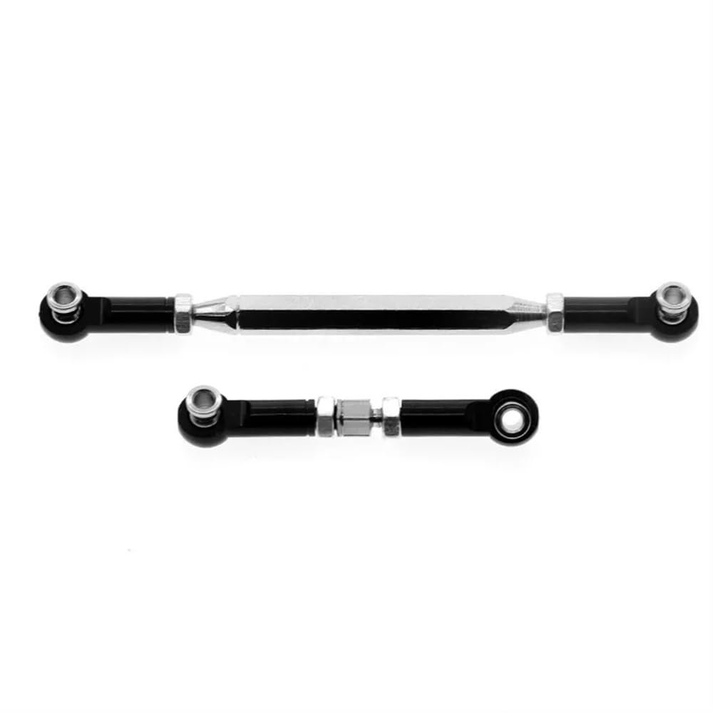 Metal Adjustable Steering Linkage Servo Link Pull Rod Turnbuckle Compatible With MN 99S MN 90 FJ 45 1 12 Scale RC Car Crawler Set Universal Fit For Remote Control Vehicles(BLACK)