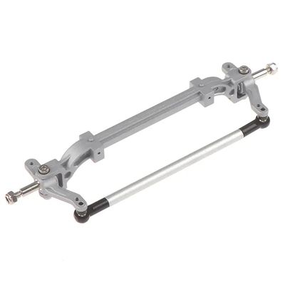 1 14 RC Car Front Axle Steering Rod Link Pole Metal Black Silver Compatible with 1 14 Scale RC Vehicles(Type 2)
