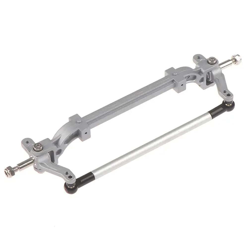 1 14 RC Car Front Axle Steering Rod Link Pole Metal Black Silver Compatible with 1 14 Scale RC Vehicles(Type 2)