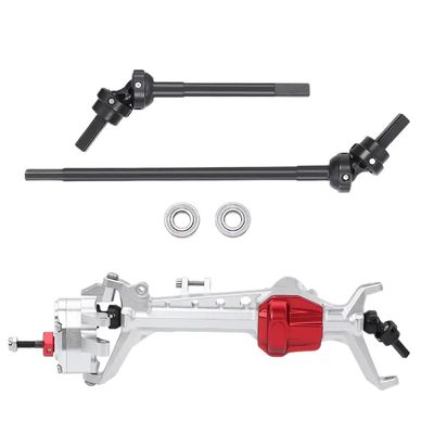 3-Section Steel Front Drive Shaft Constant Velocity Shaft Compatible with 1 10 Scale RC Crawler Car III Portal Axle Upgrade Parts Compatible with Off Road Vehicle