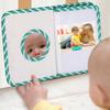 Lifesunny My First Baby Photo Book with Safe Mirror, Baby Cloth Book Album/Newborn Keepsake Album, Fabric Keepsake for Children's Milestones (Green 1PC) view 4