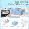 American Mahjong Tiles Set,166 Tiles Game with Acrylic Storage Case,Mahjong Game Set for Adults & Beginners for Game Nights & Easy Storage, Blue view 3