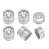 Compatible with Tamiya 1/14 Trailer Tractor Truck Car Upgrade Parts 6PCS Wheel Tire Complete Set Metal Front and Rear Wheel Hub RC Accessory view 1