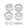 Compatible with Tamiya 1/14 Trailer Tractor Truck Car Upgrade Parts 6PCS Wheel Tire Complete Set Metal Front and Rear Wheel Hub RC Accessory view 3