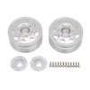Compatible with Tamiya 1/14 Trailer Tractor Truck Car Upgrade Parts 6PCS Wheel Tire Complete Set Metal Front and Rear Wheel Hub RC Accessory view 4