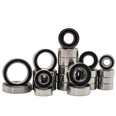 24 Piece Deep Groove Rubber Sealed Pre Greased Steel Bearing Compatible with 1 10 Scale RC Cars Compatible with Outdoor Use Fits Certain Older Model Front Applications