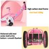 Pedal tricycles for Age 3-10,Cruiser Trike with Single Brake,Tandem trikes with Rear Passenger seat,tricycles for Daily Riding,3 Wheels,Rickshaw for Children, White red-14inch view 2