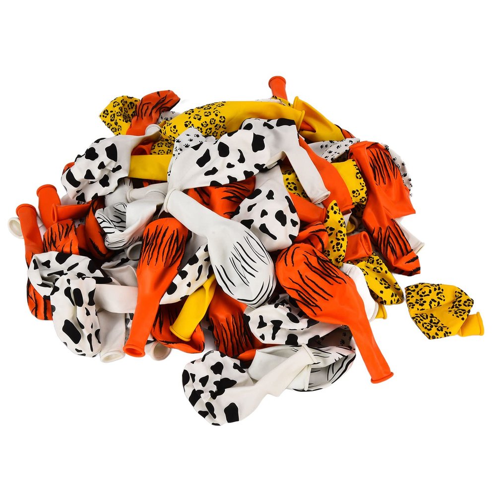 100Pcs Latex Balloons Kit, Cartoon Printing Balloons, Party Decoration Supplies, Reusable Balloons for Wedding Birthday Shower Party Decorations
