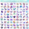 100 Pcs Cute Rainbow Animal Stickers Pack for Kids Girls Teens, Kawaii Waterproof Vinyl Decals,Cartoon Starry Animal Sticker for Water Bottle,Laptop,Luggage,Skateboard,Teaching Rewards,Party Favors view 2