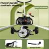 Dual Seats Stroller tricycles,Parent Push Trike with Detachable pushrod,Front seat with Belt,Back seat with armrest and Belt,Rear Wheel with Dual Foot Brakes, Black view 2