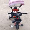 1.5-5 Years Old Toddler Stroller Buggies with Canopy,Reversible seat with guardrail and Belt,Kids trikes with Parent Handle,Child Tricycle Titanium Wheel,Rear Wheel with Double, Pink-with canopy view 4