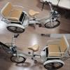 iumLeap 3 Wheels Bicycle,Rickshaw Tricycle with Pedals,Tandem Trike with Back seat,seat with Belt and armrest,Front and Rear Wheel Brakes,Outdoor Cruiser Bike,Pneumatic tire Spoke Wheels, grey-18inch view 3