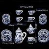 1/12 Miniature Porcelain Tea Set,15Pcs/Set Miniature Tea House Accessories,Mini Teapot Cup Plate Kitchen Accessories view 3