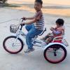 iumLeap Pedal Tricycle for Kids,Outdoor Cruiser Bikes with Passenger seat,3 Wheel Bicycle with Front and Rear Basket,Rickshaw Bike,Toddler Tricycle with pushrod,Single Brake, red-16inch view 3