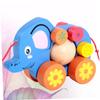 FELTECHELECTR Cartoon Elephant Pull String for Creative Boy Pulling Cart Walker Safe Educational Moving for Development and Interaction view 3
