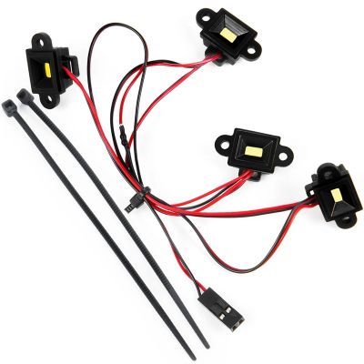 RC Car Upgrade Parts for TRX4 for TRX6 1/10 rc Car Decoration Parts Upgrade Accessory Wheel Eyebrow Light Chassis Lights Replacement(4 Lamp Beads)