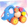 COOLHIYA Cartoon Elephant Pull String with Rimmed Wheels Creative Walker for Enhances Practical Skills and Interaction Fun Animal Pulling Cart for Playing view 4