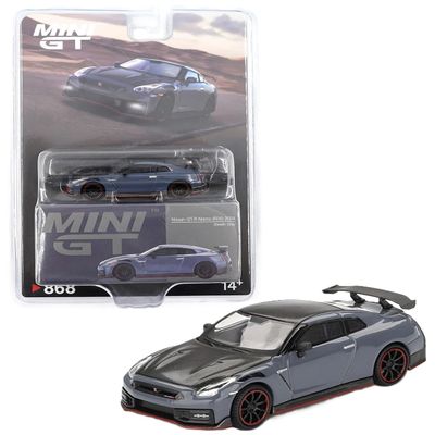 1:64 Diecast Model Car Compatible with Nissan GT-R Nismo (R35) 2024 Stealth Gray Limited Edition by Mini GT MGT00868