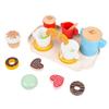 Gogogmee Wooden Pretend Play Afternoon Tea for Realistic Dessert Miniature Furniture Safe Educational Pretend Food Accessories for Encourages Creativity and Social Skills view 1