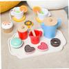 Gogogmee Wooden Pretend Play Afternoon Tea for Realistic Dessert Miniature Furniture Safe Educational Pretend Food Accessories for Encourages Creativity and Social Skills view 3