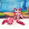2pcs Articulating Sugar Gliders Toy 3D Printed Mother and Child Sugar Glider Fidget Toy Fun, Flexible & Poseable Gift for Sugar Glider Lovers - 3D Printed in USA - ASG001-PINK -2X view 2