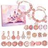 Advent Calendar Bracelet 24 Days Xmas Countdown Charm Bracelet Advent Calendar 2024 Includes 2 Bracelets & 22 Beads Rose Gold Alloy Christmas for Kids, Girls, Teens, Xmas Decor view 1